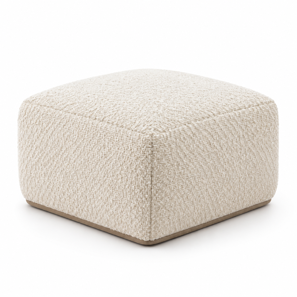 Repose-pieds cube en bouclette