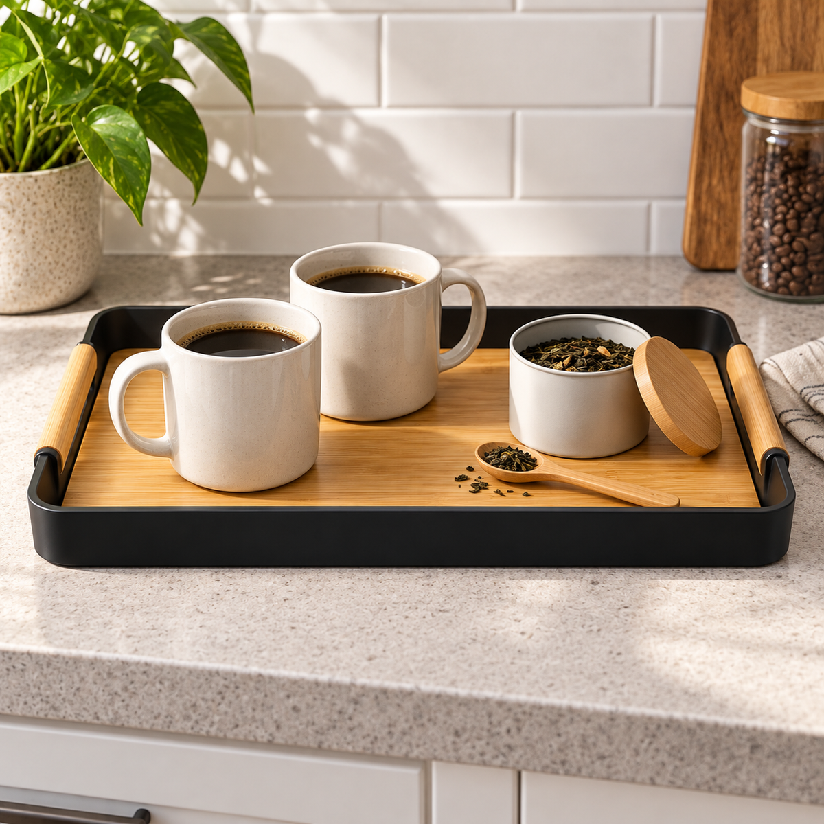 Plateau de rangement pour coin café