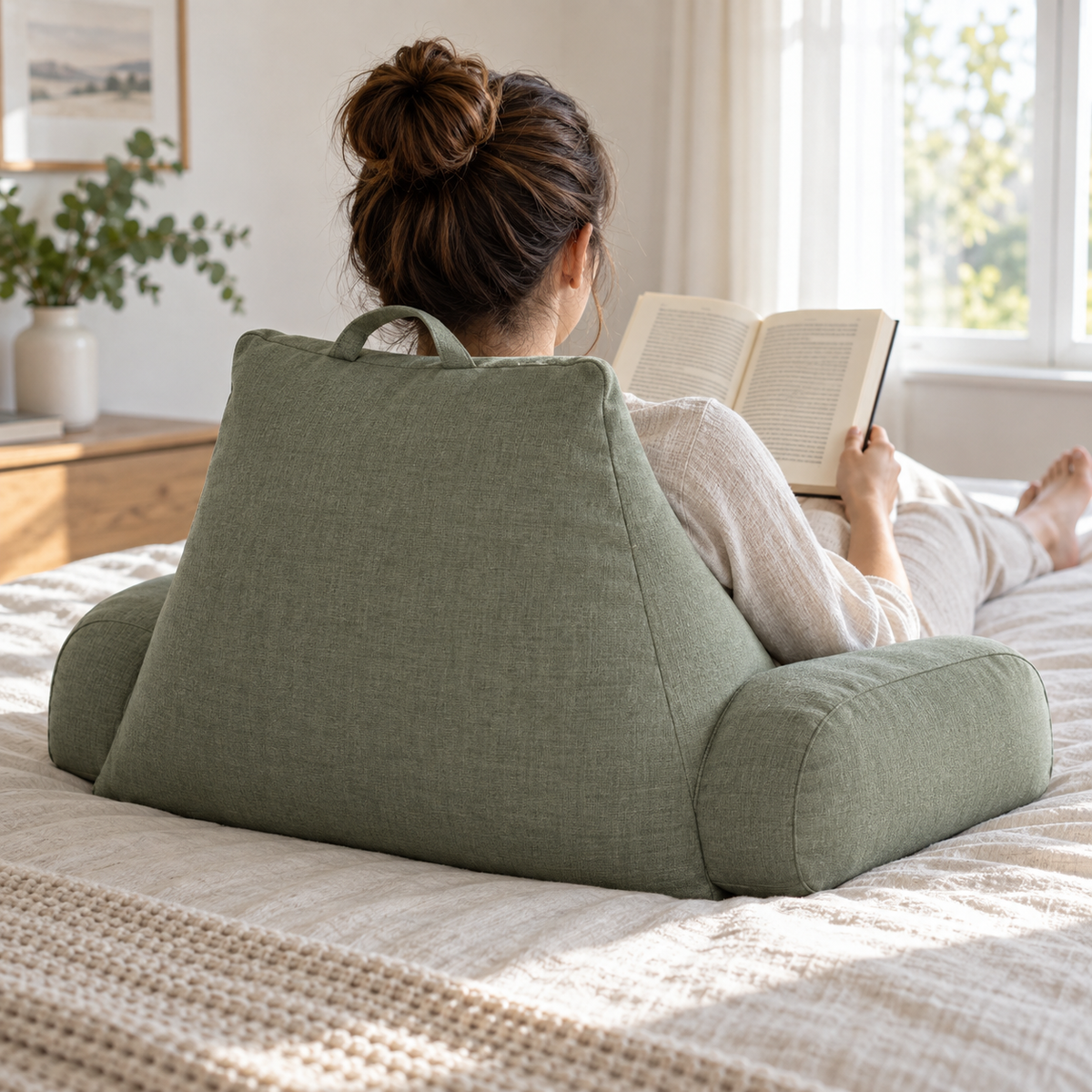 Coussin de lecture inclinable