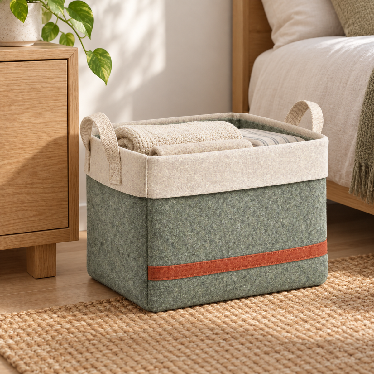 Panier textile pliable