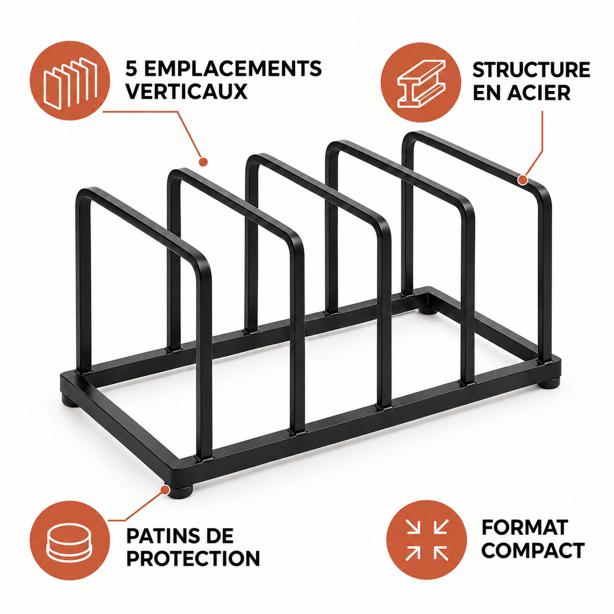 Range-couvercles vertical