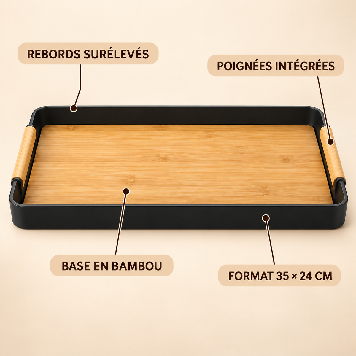 Plateau de rangement pour coin café