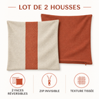 Housses de coussin double face