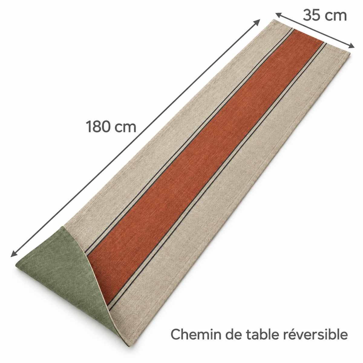 Chemin de table réversible