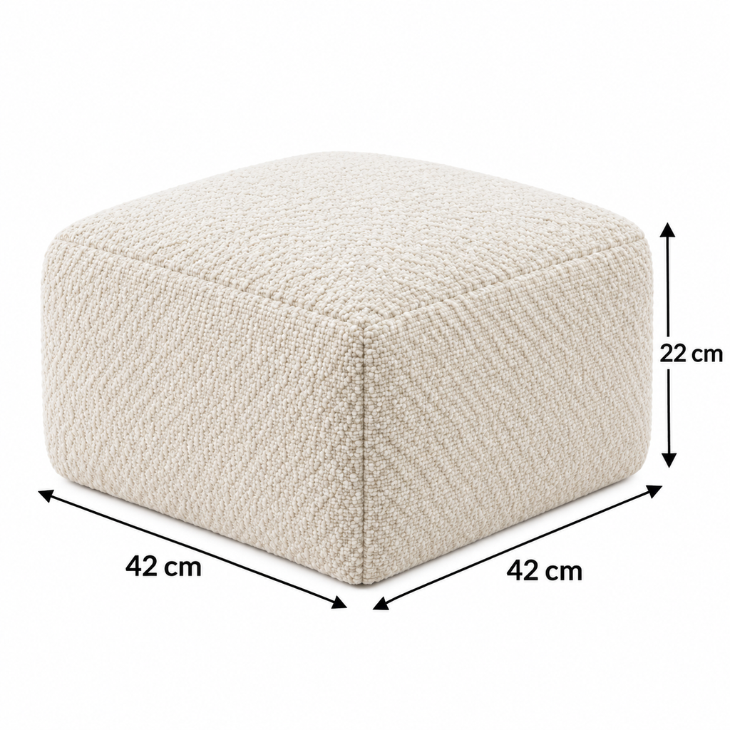 Repose-pieds cube en bouclette