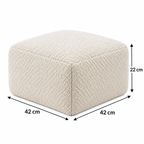 Repose-pieds cube en bouclette