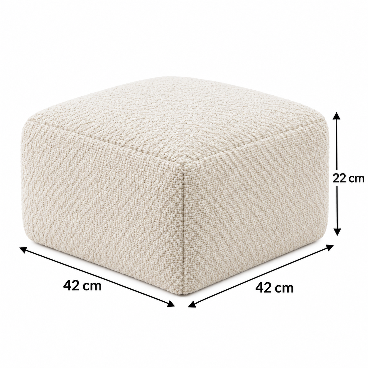 Repose-pieds cube en bouclette