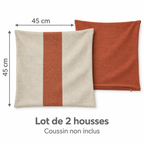 Housses de coussin double face
