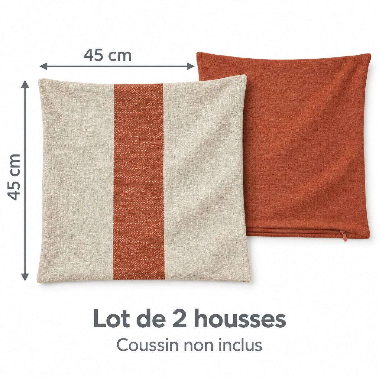 Housses de coussin double face