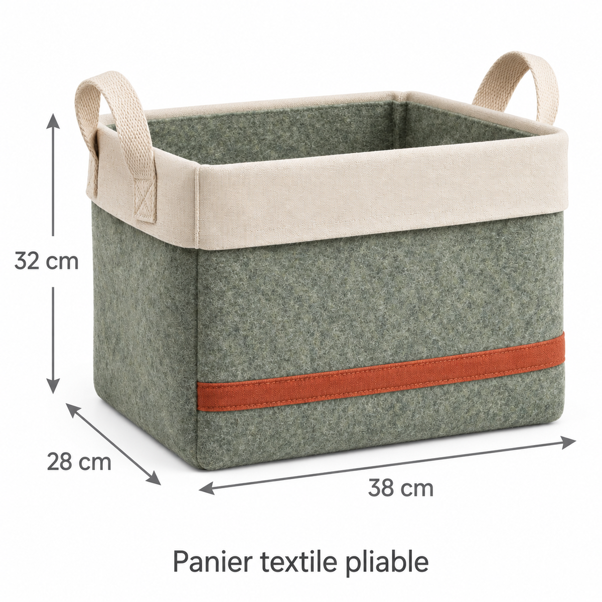 Panier textile pliable
